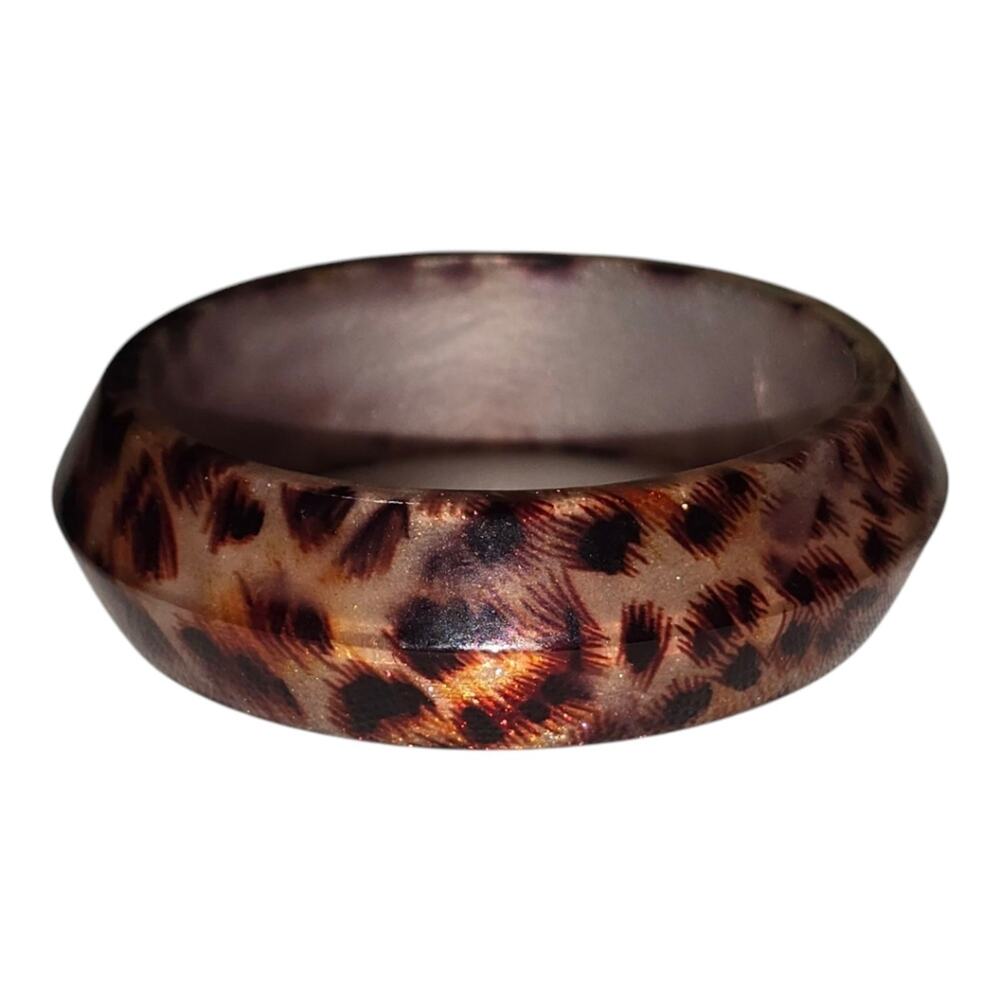 Treska Leopard Print Bangle Bracelet